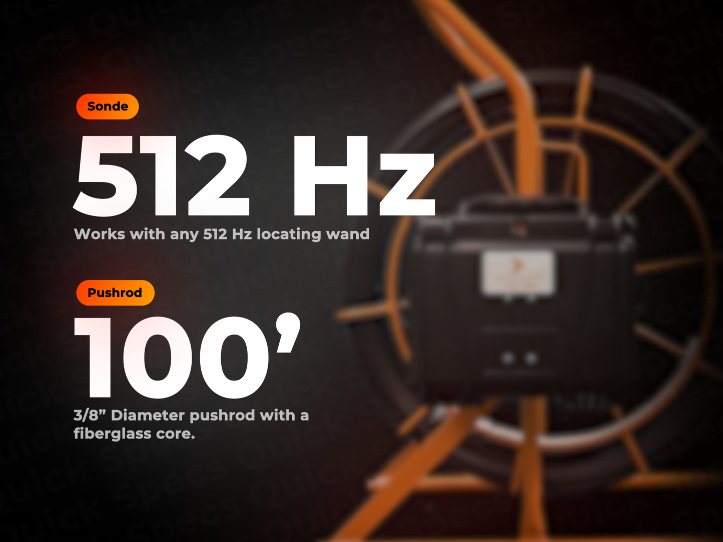 Image Specs 1000S 512Hz Sonde 100 foot pushrod